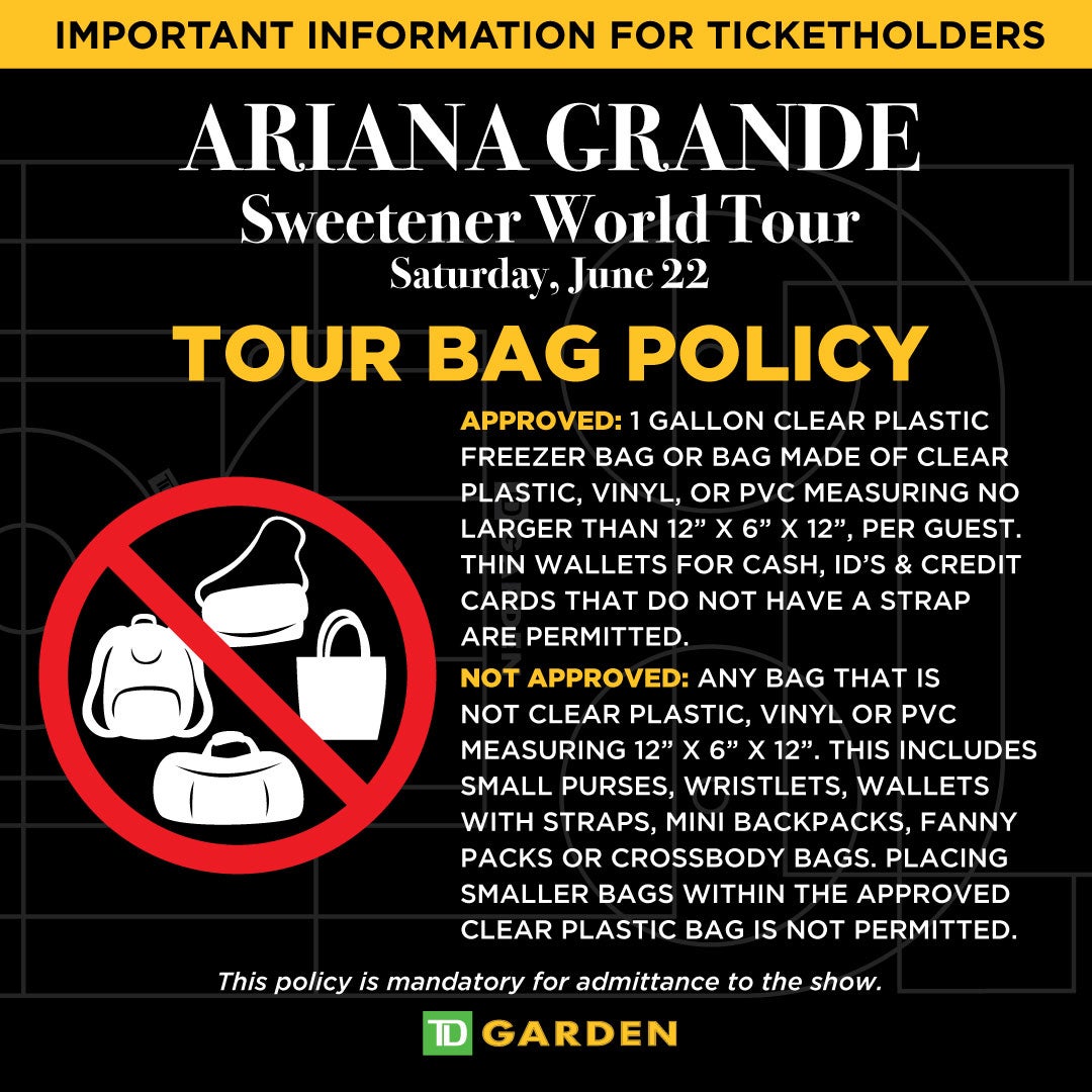 Ariana Grande sweetener backpack shop.arianagrande.com